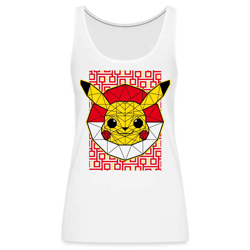 Stained Glass Pikachu - Women’s Premium Tank Top - white