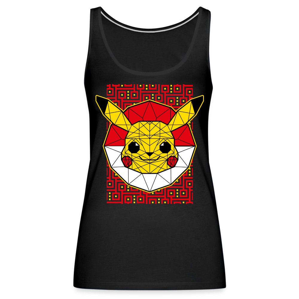 Stained Glass Pikachu - Women’s Premium Tank Top - black