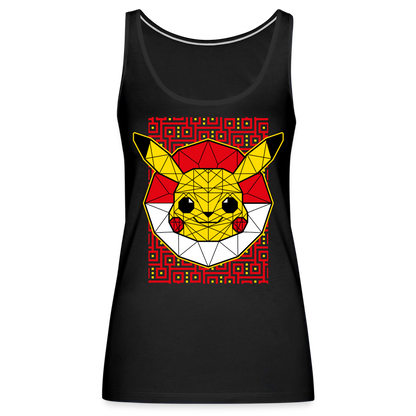 Stained Glass Pikachu - Women’s Premium Tank Top - black