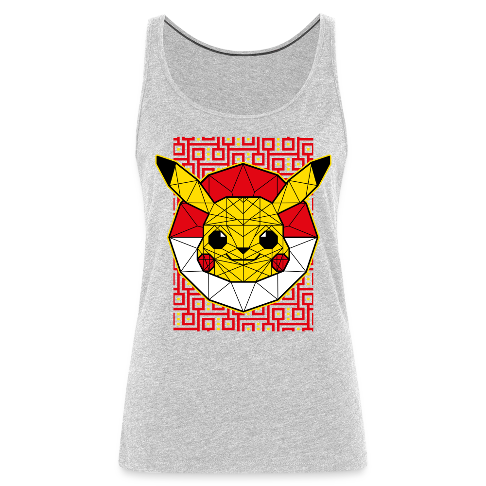 Stained Glass Pikachu - Women’s Premium Tank Top - heather gray