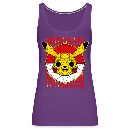 Stained Glass Pikachu - Women’s Premium Tank Top - purple