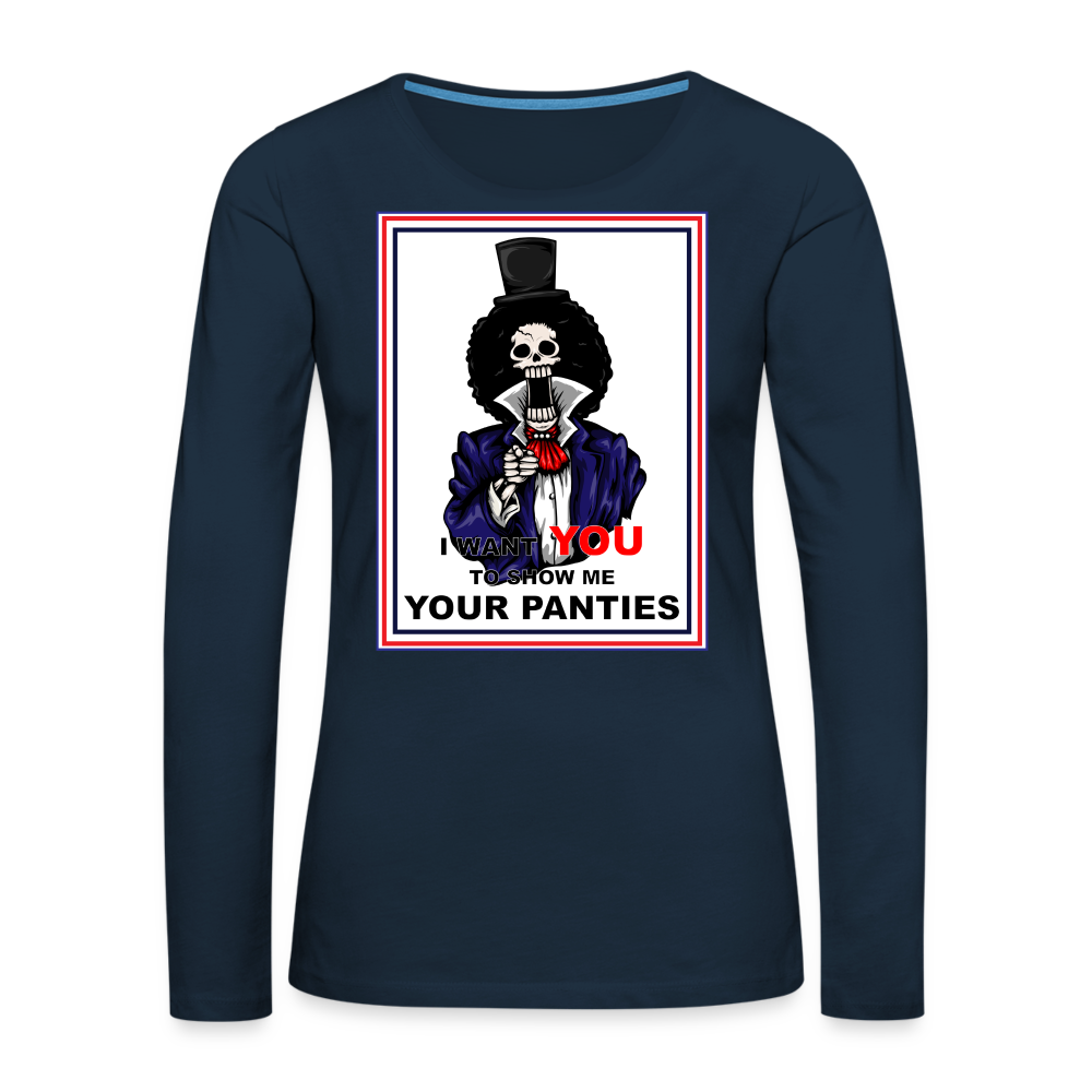 Uncle Brook - Women's Premium Long Sleeve T-Shirt - deep navy