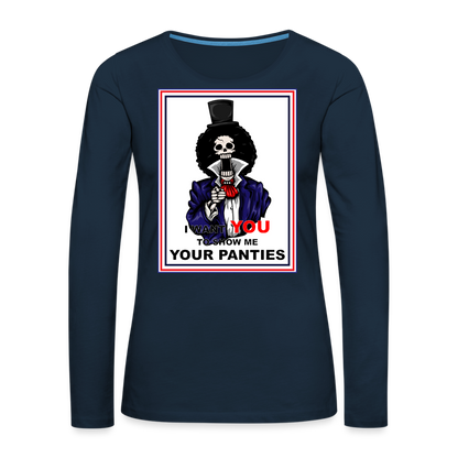 Uncle Brook - Women's Premium Long Sleeve T-Shirt - deep navy