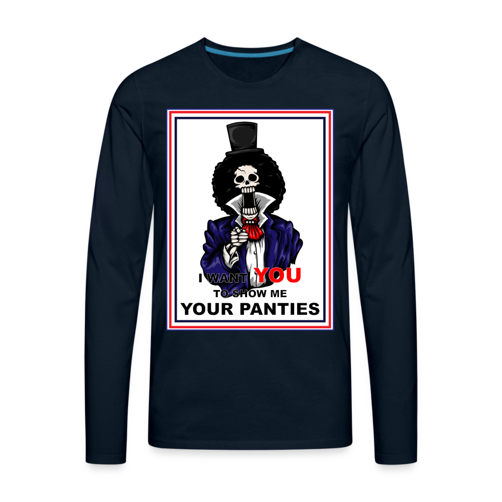 Uncle Brook - Men's Premium Long Sleeve T-Shirt - deep navy