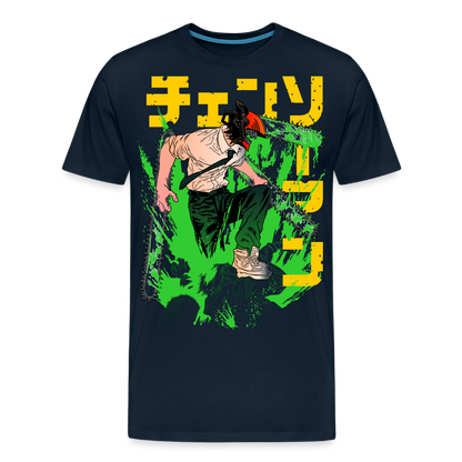 Chainsaw Man - Men's Premium T-Shirt - deep navy