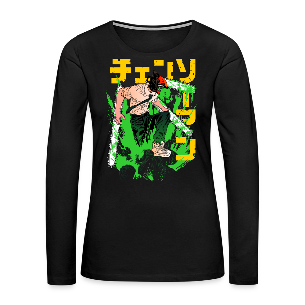 Chainsaw Man - Women's Premium Long Sleeve T-Shirt - black