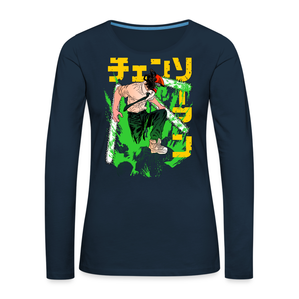 Chainsaw Man - Women's Premium Long Sleeve T-Shirt - deep navy