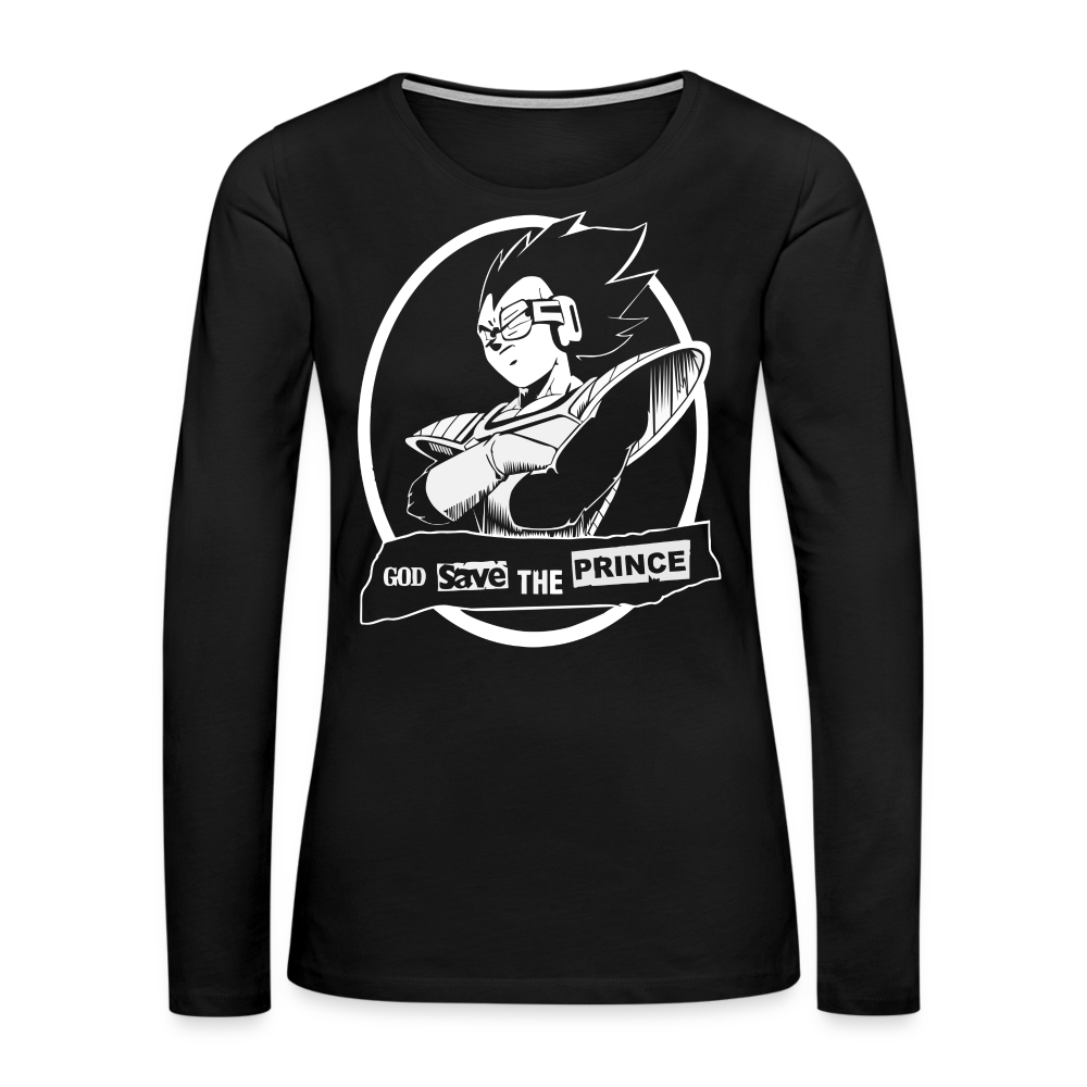 Prince of Saiyans -Women's Premium Long Sleeve T-Shirt - black