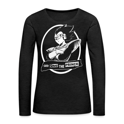 Prince of Saiyans -Women's Premium Long Sleeve T-Shirt - charcoal grey