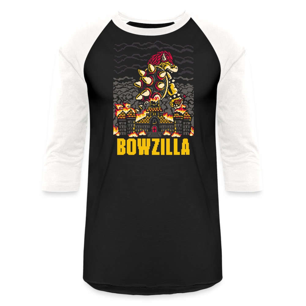 Bowzilla - Baseball T-Shirt - black/white