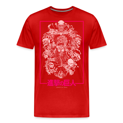 Titan Collage - Men's Premium T-Shirt - red