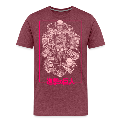 Titan Collage - Men's Premium T-Shirt - heather burgundy