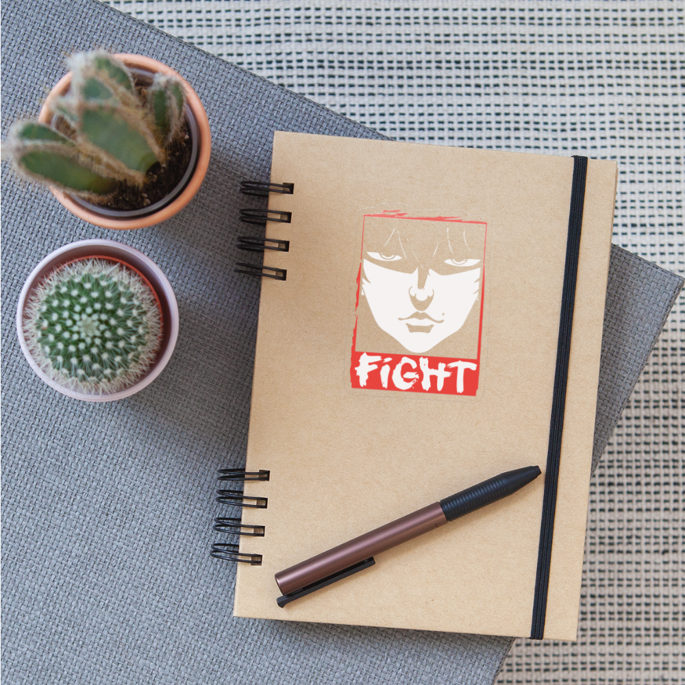 FIGHT - Sticker - transparent glossy