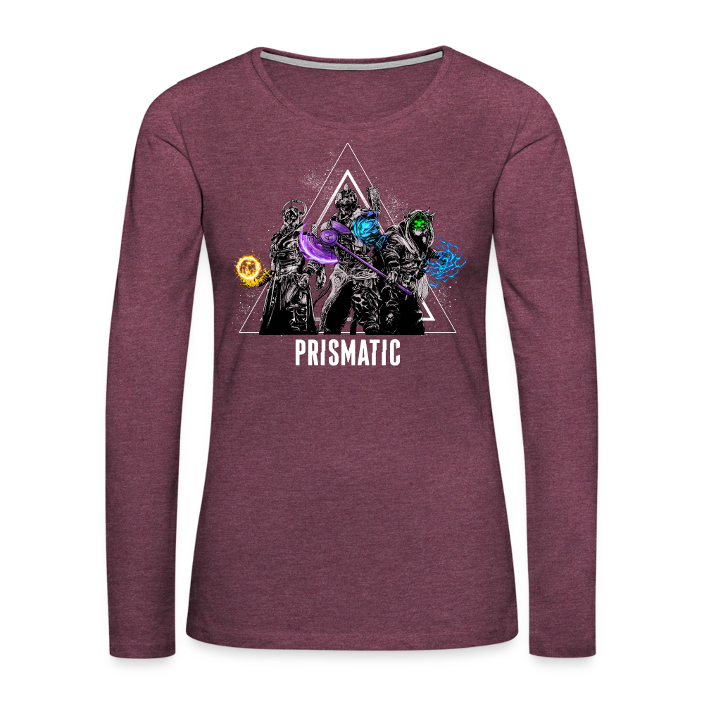 Prismatic - Women's Premium Long Sleeve T-Shirt - heather burgundy