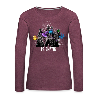 Prismatic - Women's Premium Long Sleeve T-Shirt - heather burgundy