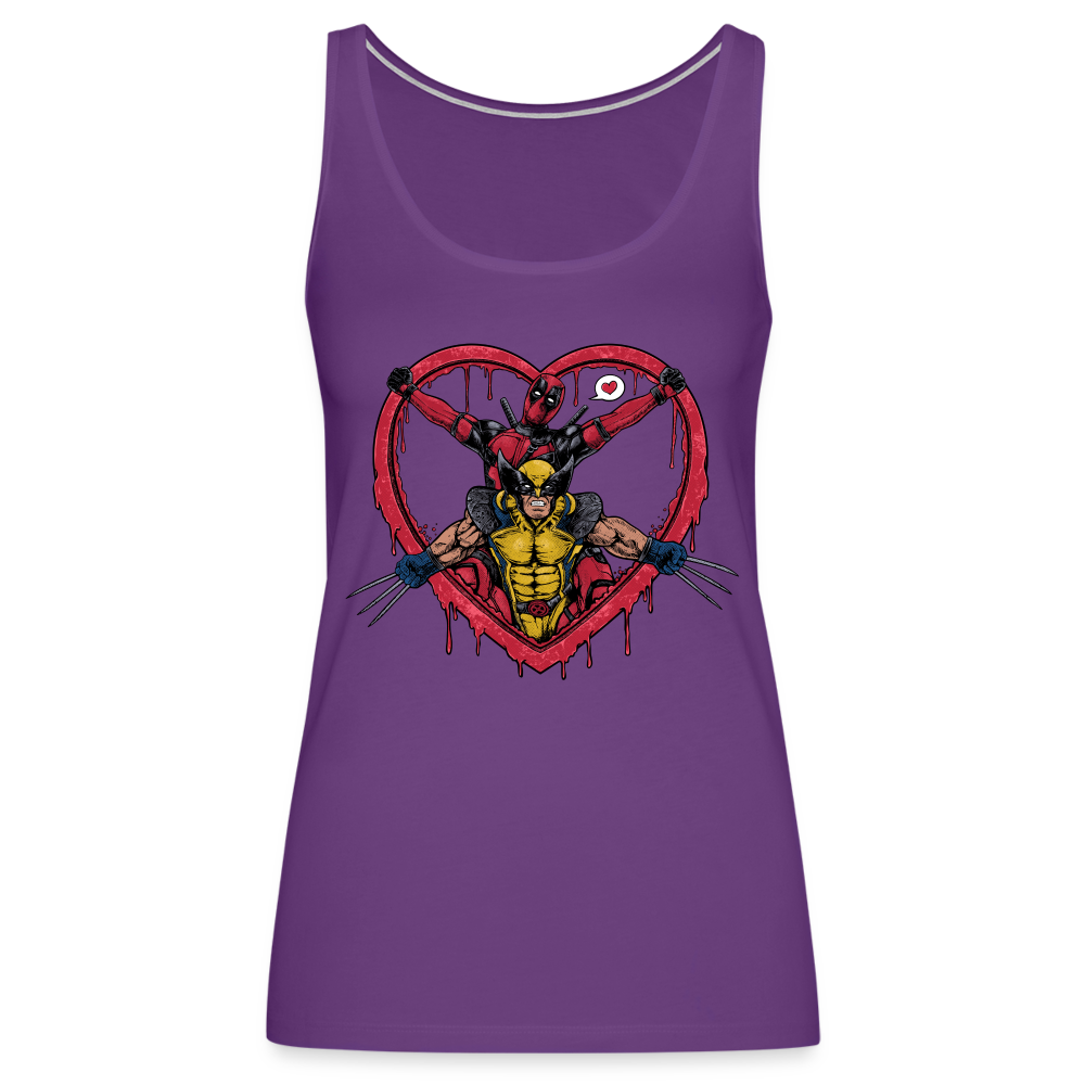 Two Guys One Love - Women’s Premium Tank Top - purple