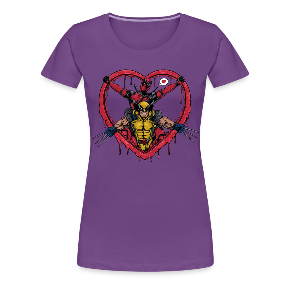 Two Guys One Love - Women’s Premium T-Shirt - purple