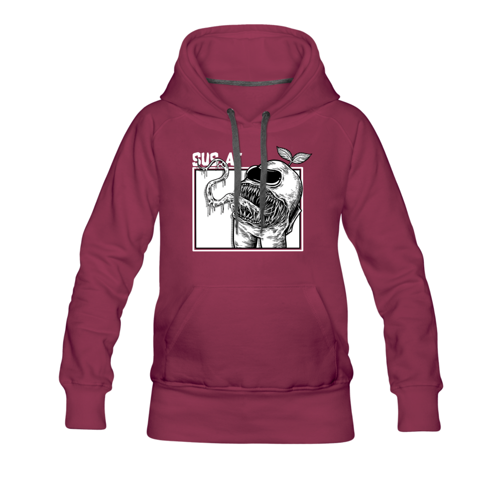 Sus AF! - Ladie's Premium Hoodie - burgundy