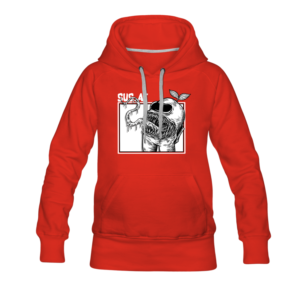 Sus AF! - Ladie's Premium Hoodie - red