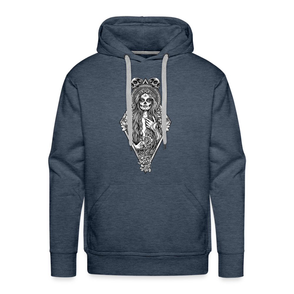 La Llorona (White) - Men’s Premium Hoodie - heather denim