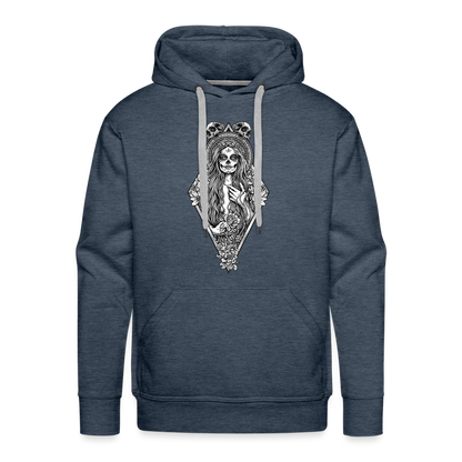 La Llorona (White) - Men’s Premium Hoodie - heather denim