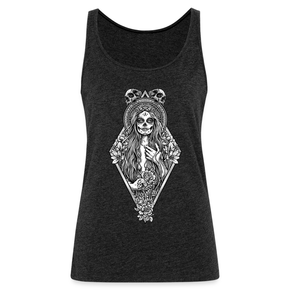 La Llorona (White) - Women’s Premium Tank - charcoal grey