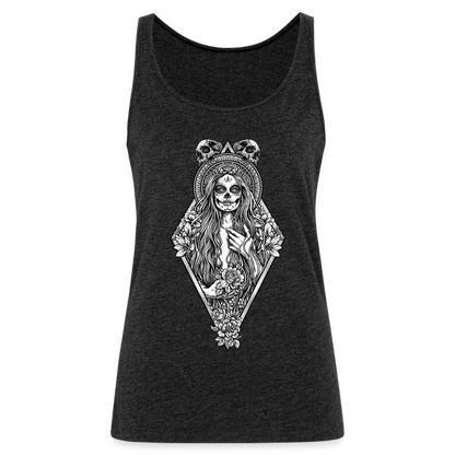 La Llorona (White) - Women’s Premium Tank - charcoal grey