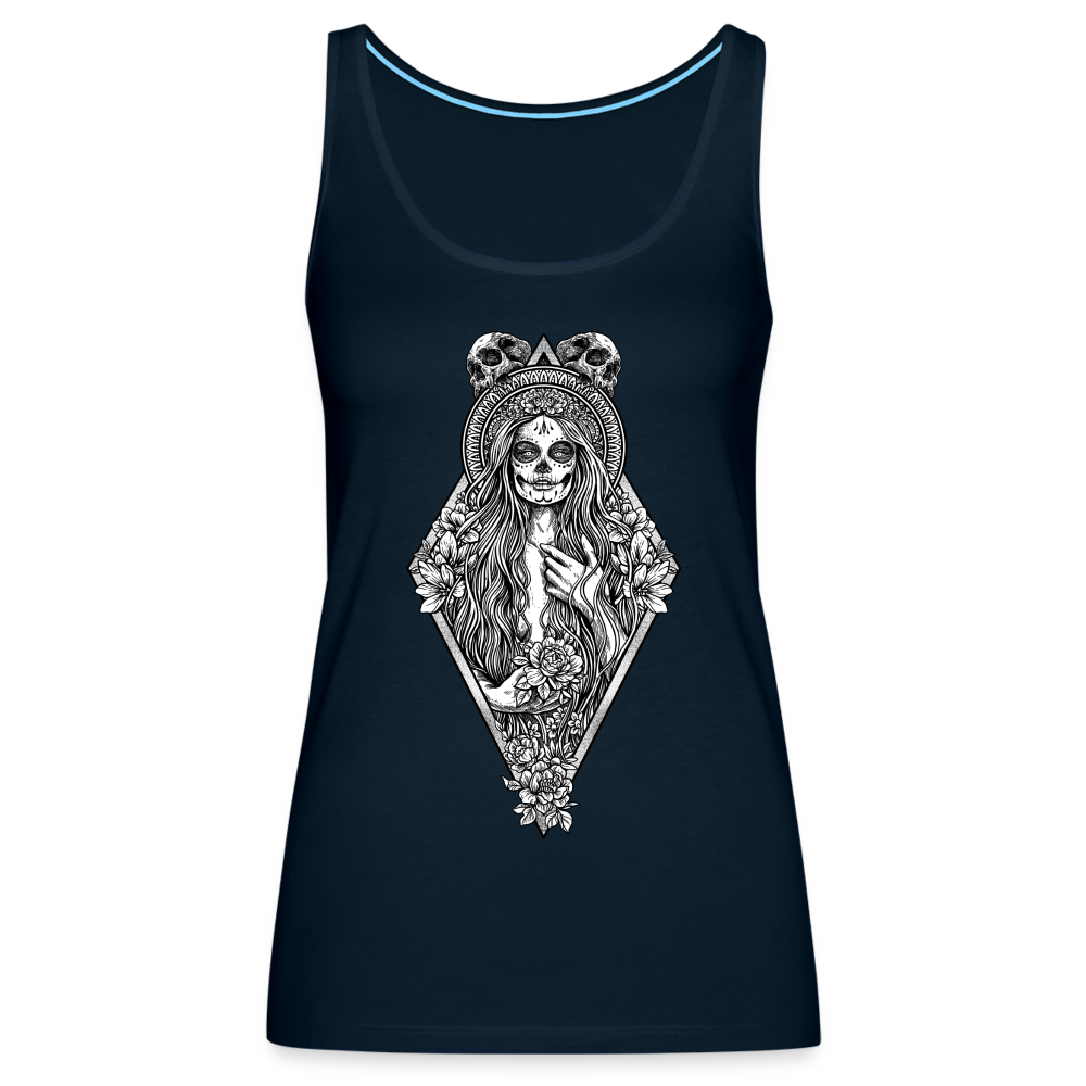 La Llorona (White) - Women’s Premium Tank - deep navy