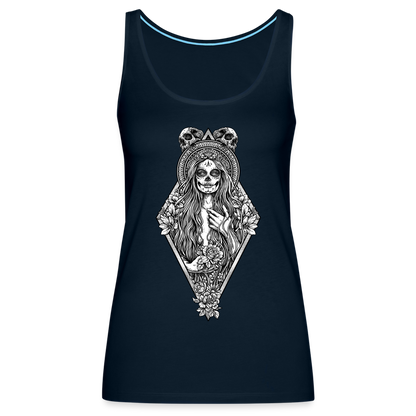 La Llorona (White) - Women’s Premium Tank - deep navy