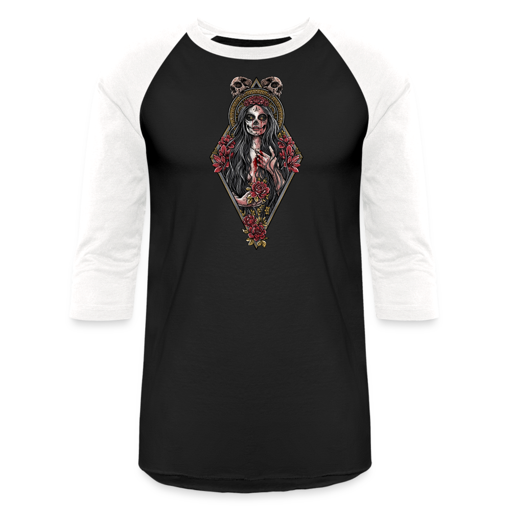 La Llorona (Color) - Unisex Baseball T-Shirt - black/white