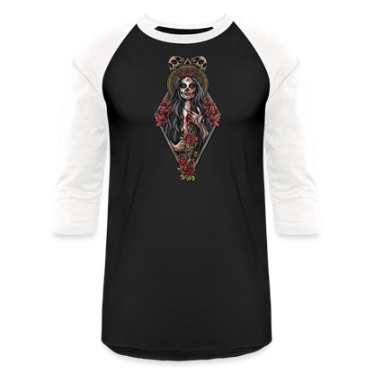 La Llorona (Color) - Unisex Baseball T-Shirt - black/white