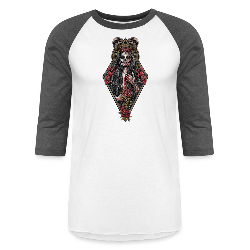 La Llorona (Color) - Unisex Baseball T-Shirt - white/charcoal