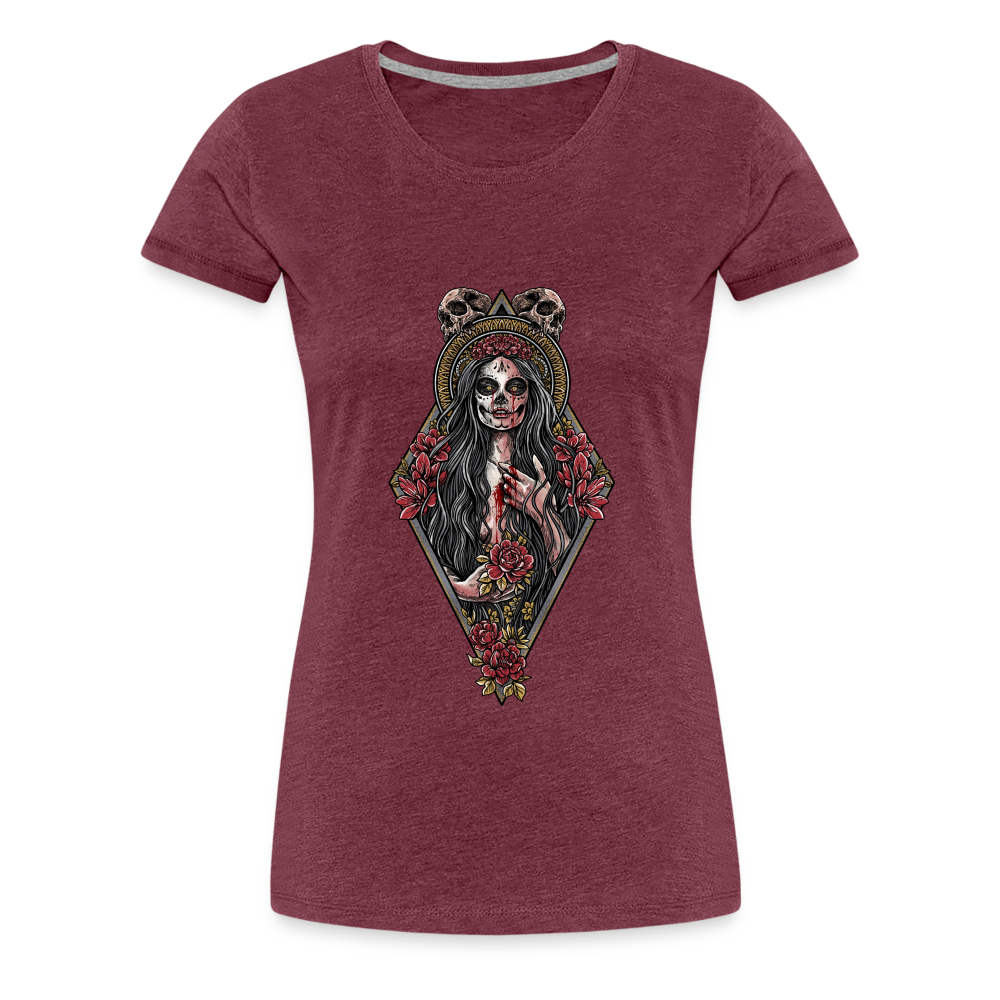 La Llorona (Color) - Women's Premium Tee - heather burgundy