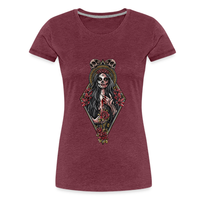 La Llorona (Color) - Women's Premium Tee - heather burgundy