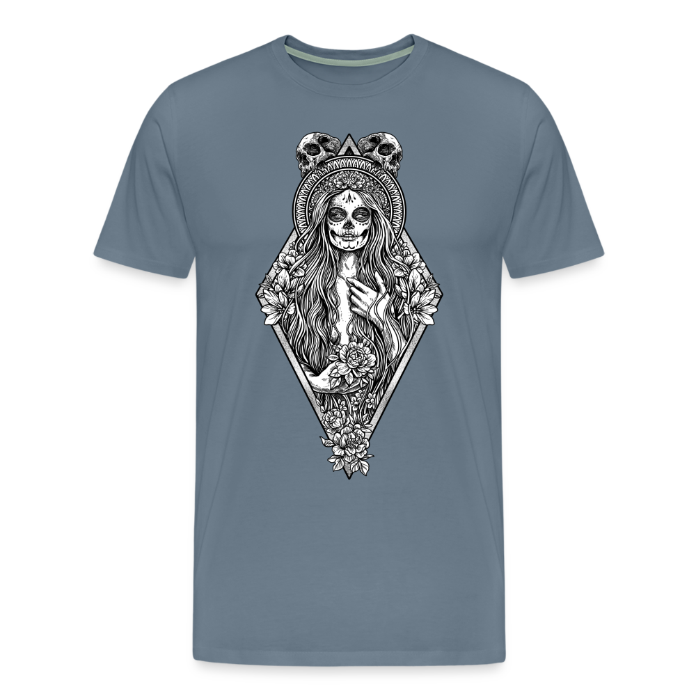 La Llorona (White) - Men's Premium T-Shirt - steel blue