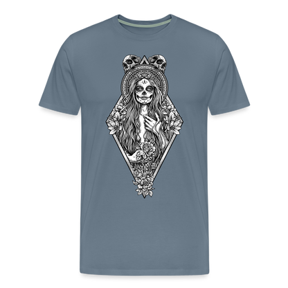 La Llorona (White) - Men's Premium T-Shirt - steel blue