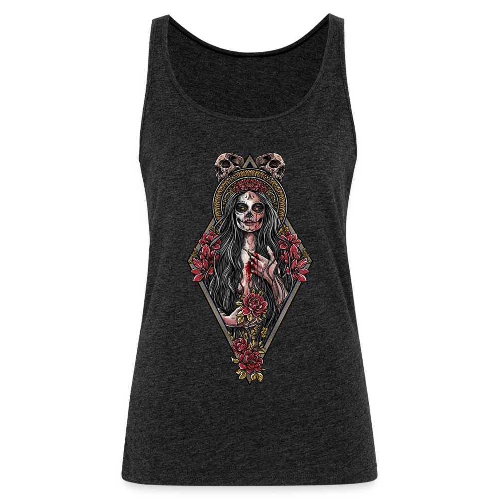 La Llorona (Color) - Women's Premium Tank - charcoal grey