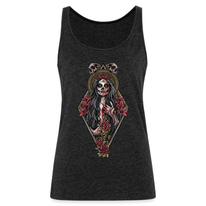 La Llorona (Color) - Women's Premium Tank - charcoal grey