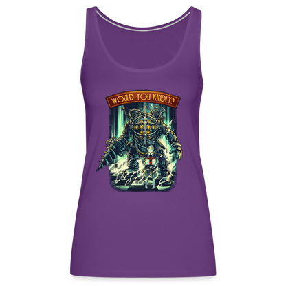 Would You Kindly - Women’s Premium Tank Top - purple