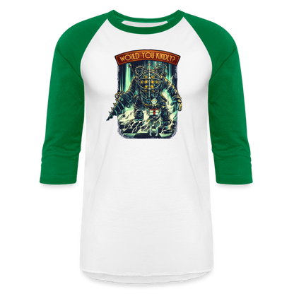 Would You Kindly - Baseball T-Shirt - white/kelly green