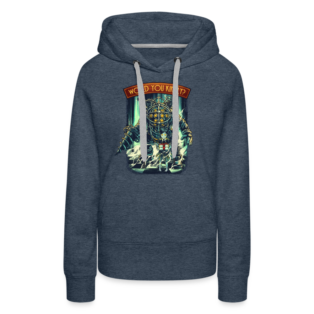 Would You Kindly - Women’s Premium Hoodie - heather denim