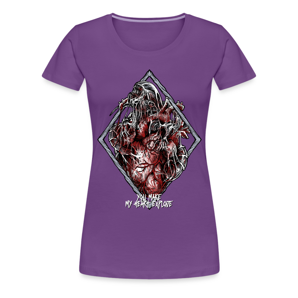 Bursting With Love - Women's Premium Tee - purple