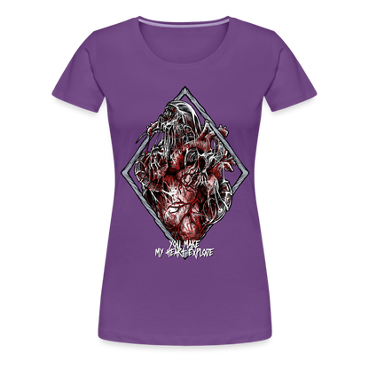 Bursting With Love - Women's Premium Tee - purple