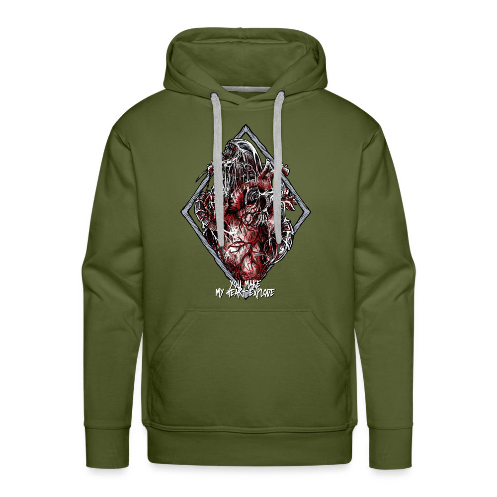 Bursting With Love - Men's Premium Hoodie - olive green