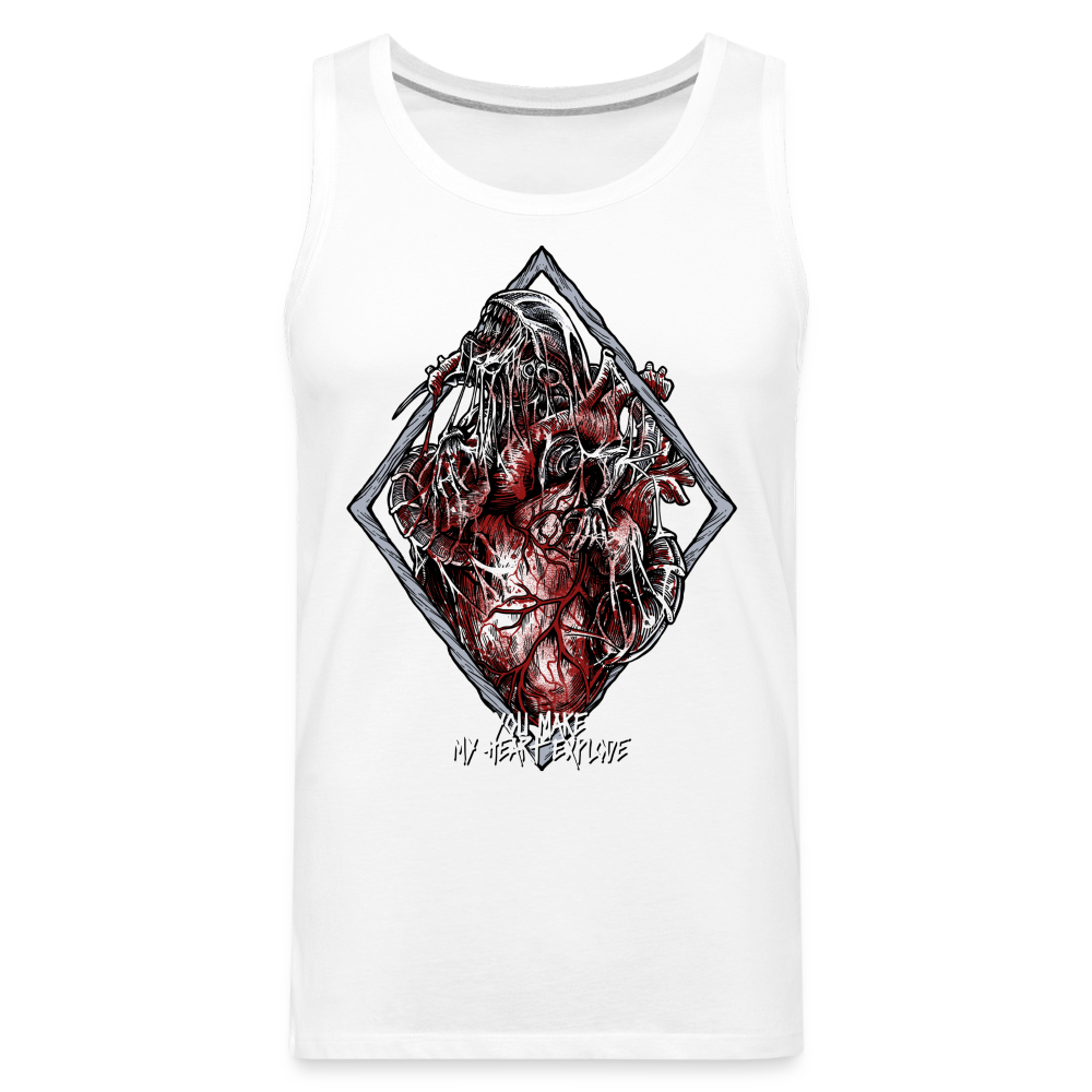 Bursting With Love - Men’s Premium Tank - white