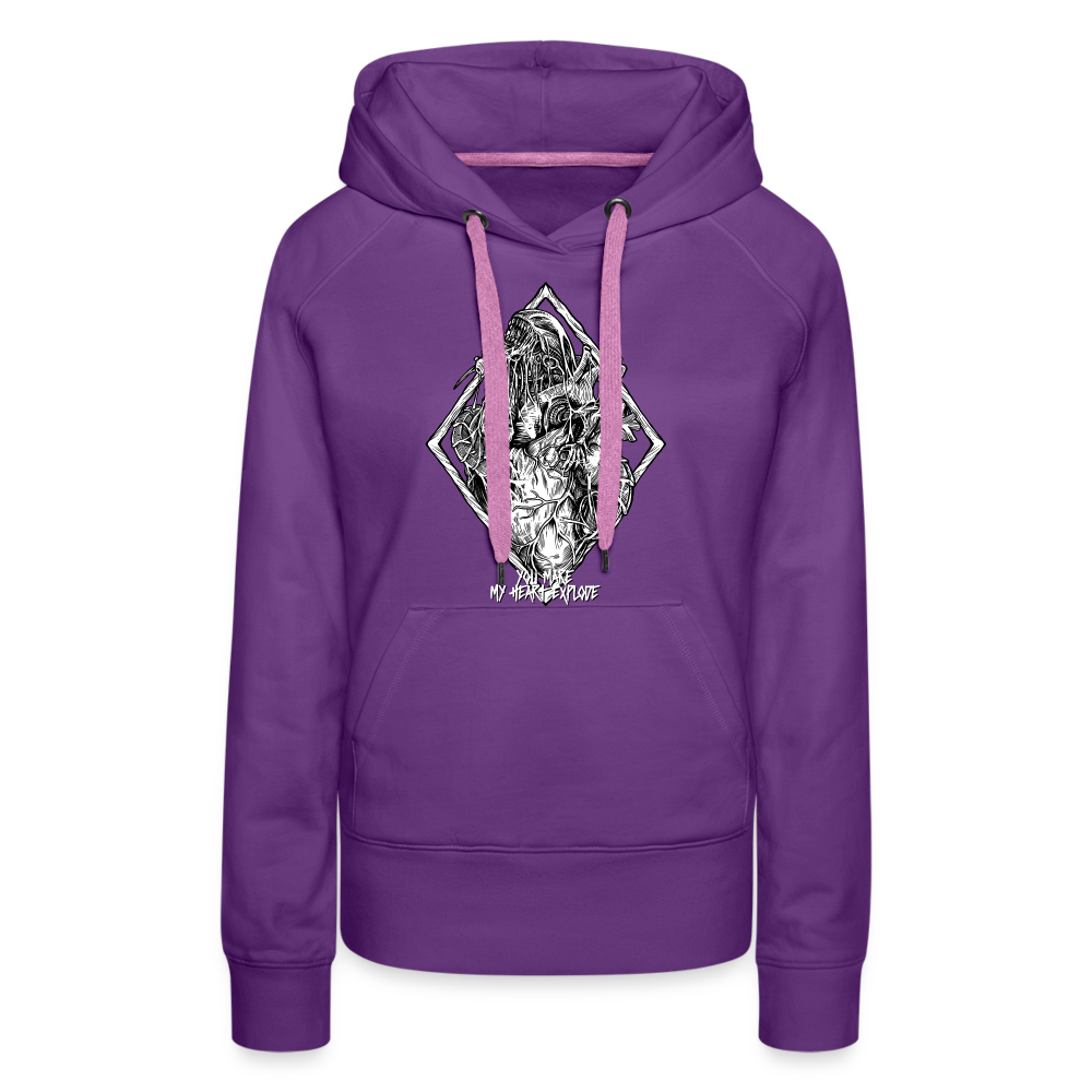 Bursting With Love No Color - Women’s Premium Hoodie - purple 