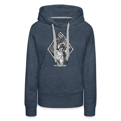 Bursting With Love No Color - Women’s Premium Hoodie - heather denim