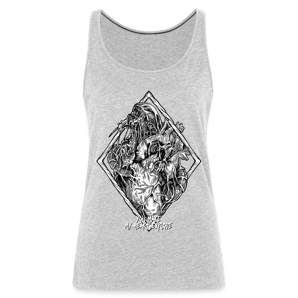 Bursting With Love No Color - Women’s Premium Tank Top - heather gray