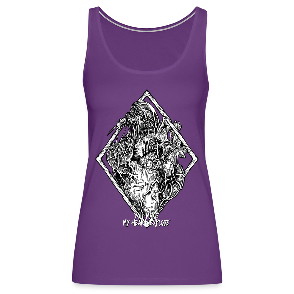 Bursting With Love No Color - Women’s Premium Tank Top - purple