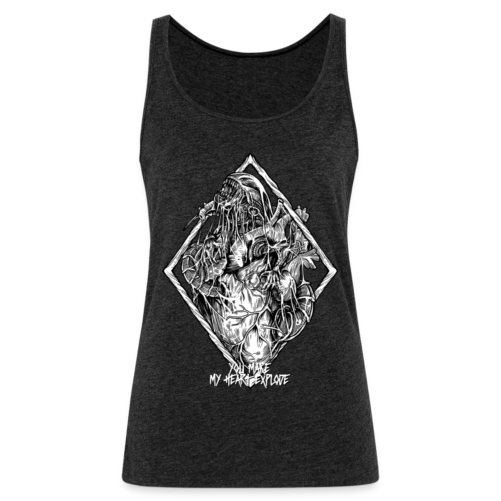 Bursting With Love No Color - Women’s Premium Tank Top - charcoal grey